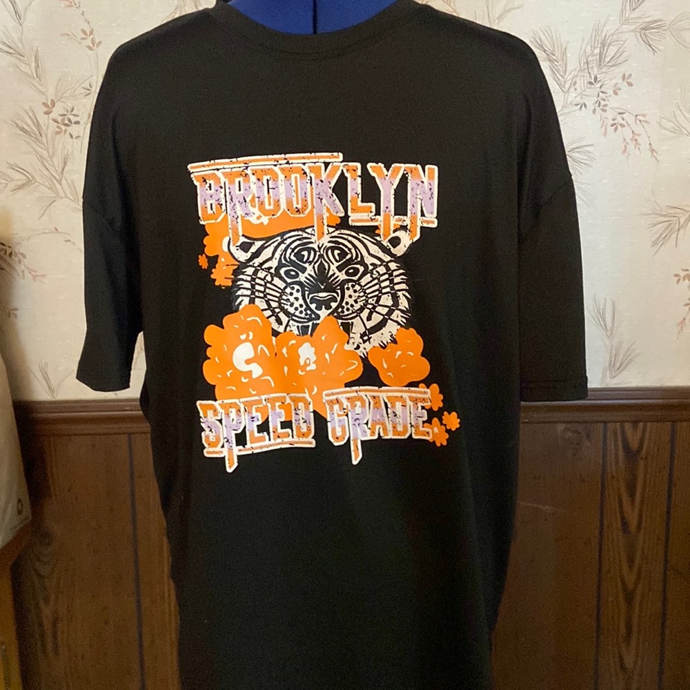 Black and orange t shirt